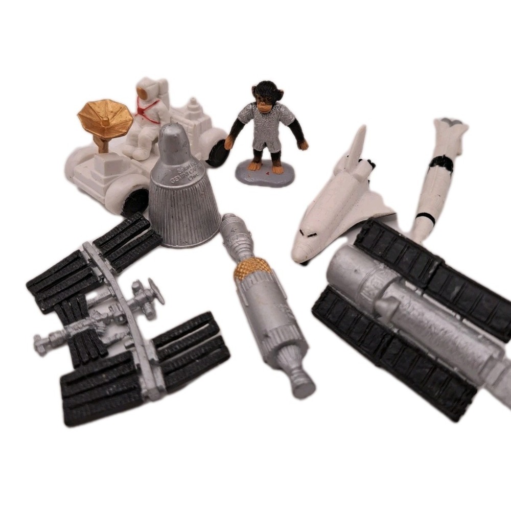 Space Toon By Safari Ltd Astronaut Play Figures Shuttle Vehicles Toys 9 Ct